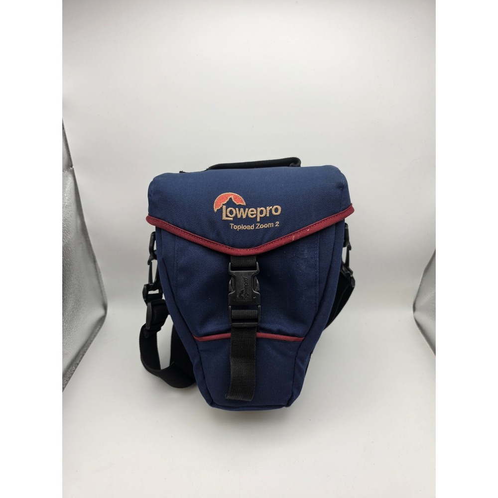 Lowepro Topload Zoom 2 Camera Bag Navy Blue Burgundy Holster Case Padded Strap
